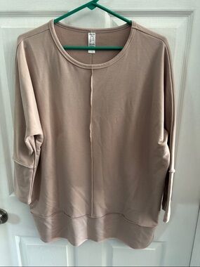 SPANX Women's pink Crewneck Pullover Sweatshirt